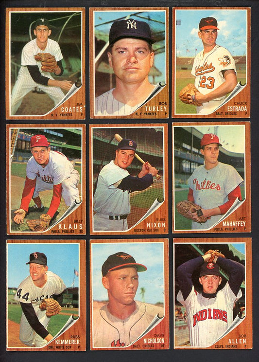 1962 Topps High Number Set Lot 20 Diff VG-EX Turley Coates 567234