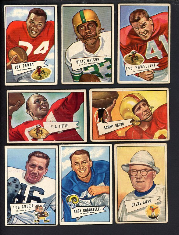 1952 Bowman Small Set Lot 38 Low Mid Grade Baugh Tittle 567242