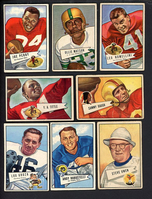 1952 Bowman Small Set Lot 38 Low Mid Grade Baugh Tittle 567242