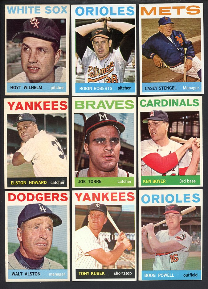 1964 Topps Set Lot 410 Diff EX-MT Roberts Stengel Wilhelm 567243