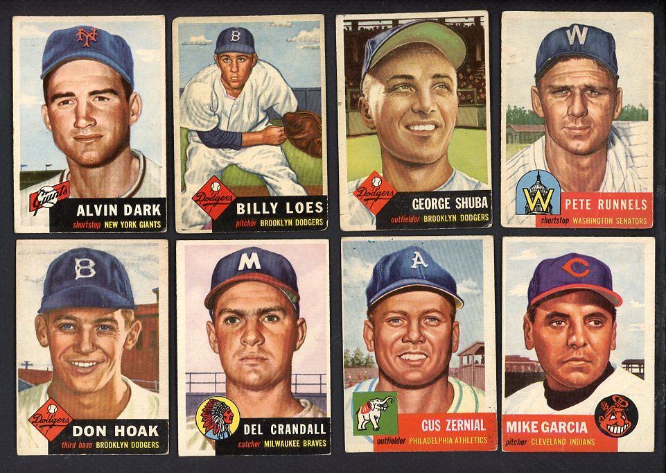 1953 Topps Set Lot 100 Diff VG-EX Shuba Loes Crandall 567248