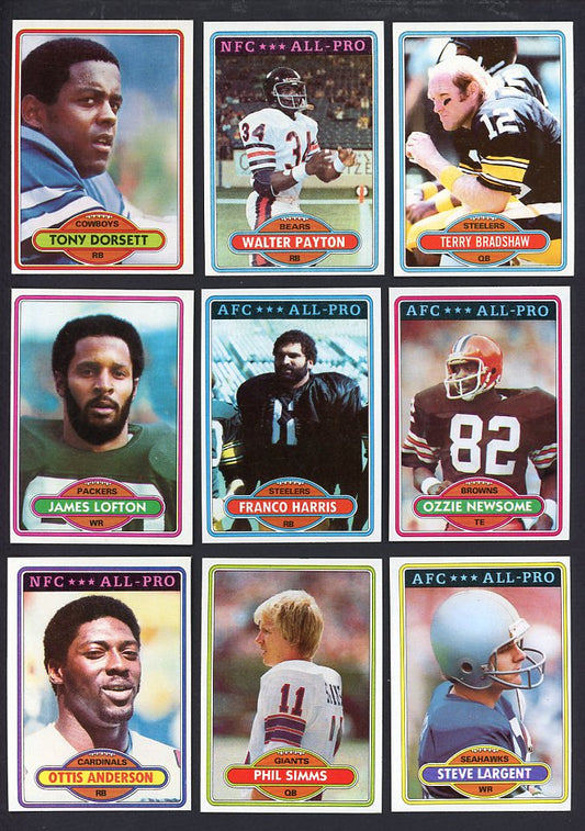 1980 Topps Football Complete Set EX-MT Payton Dorsett Simms 567253