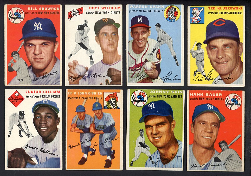 1954 Topps Set Lot 103 Diff VG-EX Spahn Wilhelm Skowron 567257