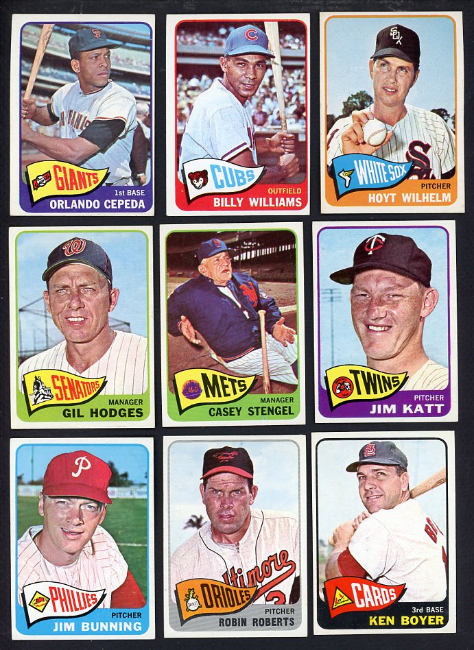 1965 Topps Set Lot 490 Diff EX-MT/NR-MT Williams Cepeda 567258