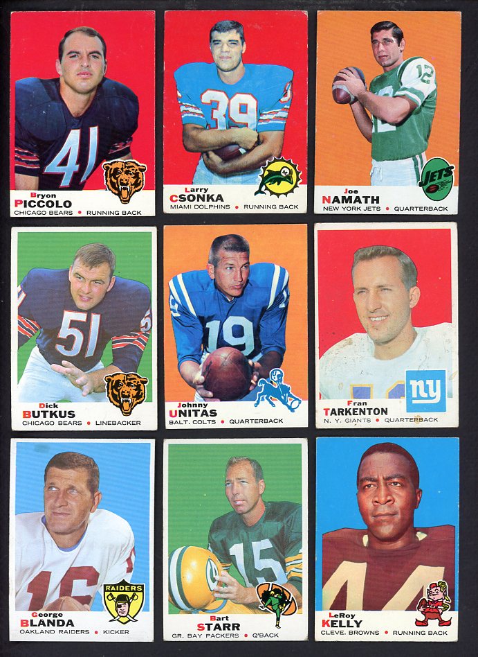 1969 Topps Football Complete Set Mid Grade Csonka Piccolo 567259