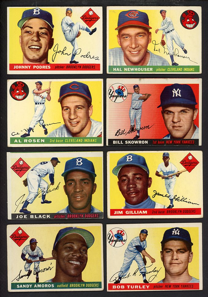 1955 Topps Set Lot 52 Diff VG Newhouser Skowron Black 567265