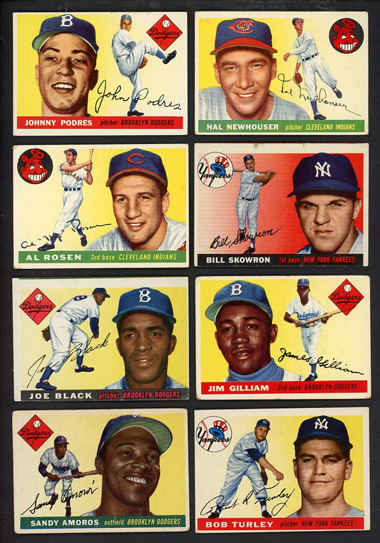 1955 Topps Set Lot 52 Diff VG Newhouser Skowron Black 567265