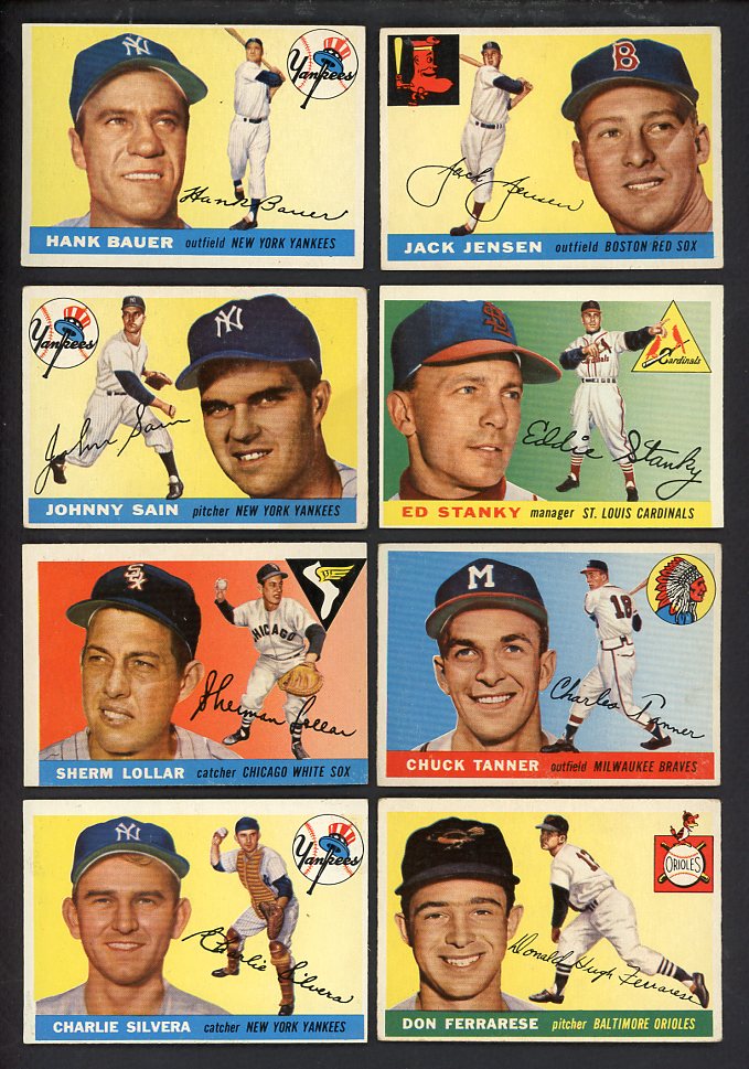 1955 Topps High Number Set Lot 12 Diff VG-EX/EX Bauer Jensen 567268