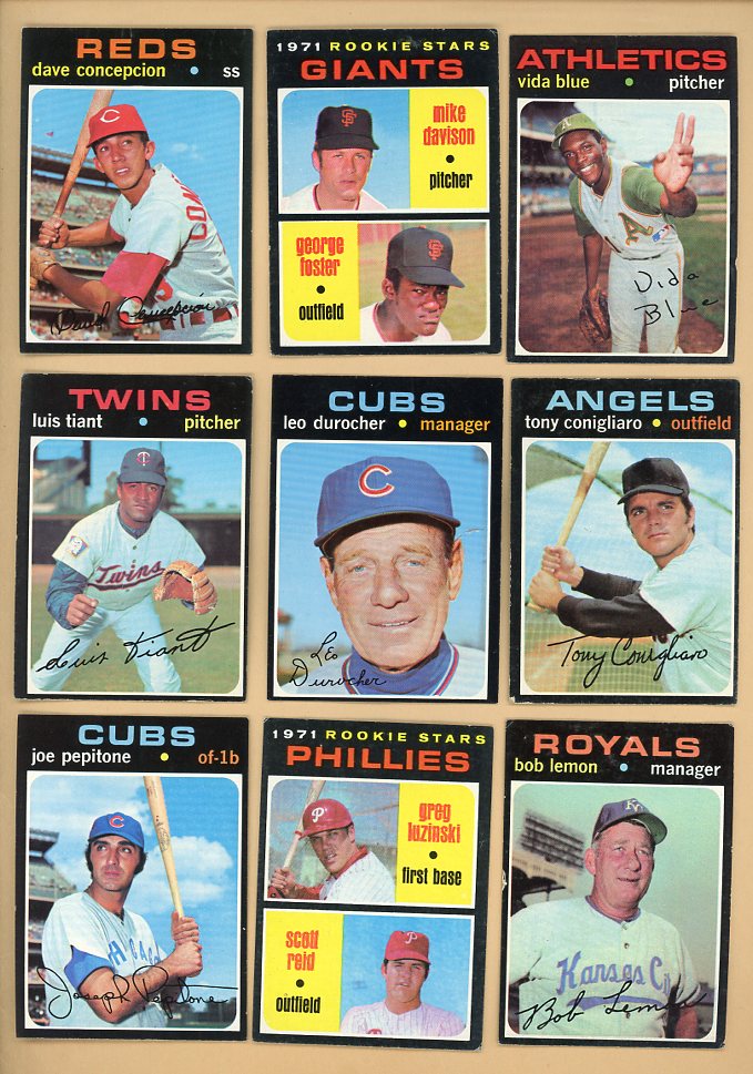 1971 Topps Set Lot 555 Diff VG-EX/EX Concepcion Foster Blue 567269
