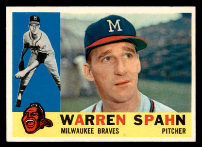 1960 Topps Baseball #445 Warren Spahn Braves EX-MT 567279