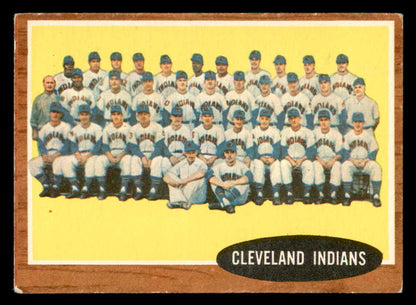 1962 Topps Baseball #537 Cleveland Indians Team EX 567283