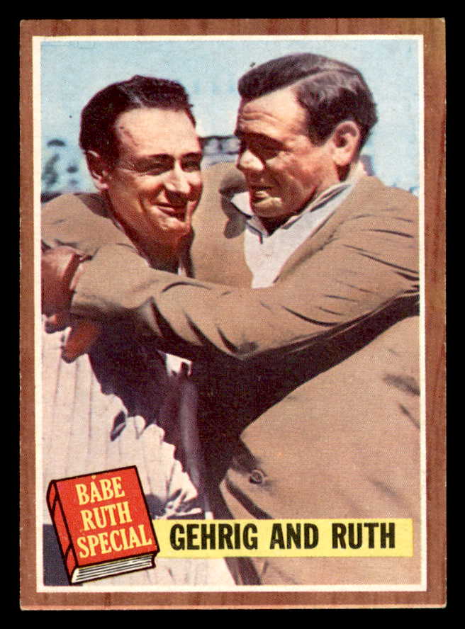 1962 Topps Baseball #140 Babe Ruth Lou Gehrig EX-MT 567289