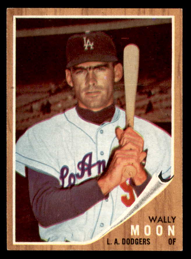 1962 Topps Baseball #190 Wally Moon Dodgers EX-MT Variation 567290