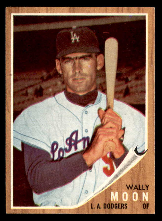 1962 Topps Baseball #190 Wally Moon Dodgers EX-MT Variation 567290