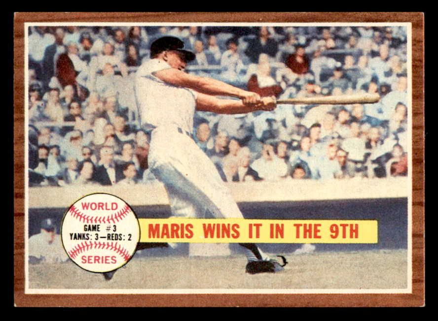 1962 Topps Baseball #234 World Series Game 3 Roger Maris EX-MT 567292