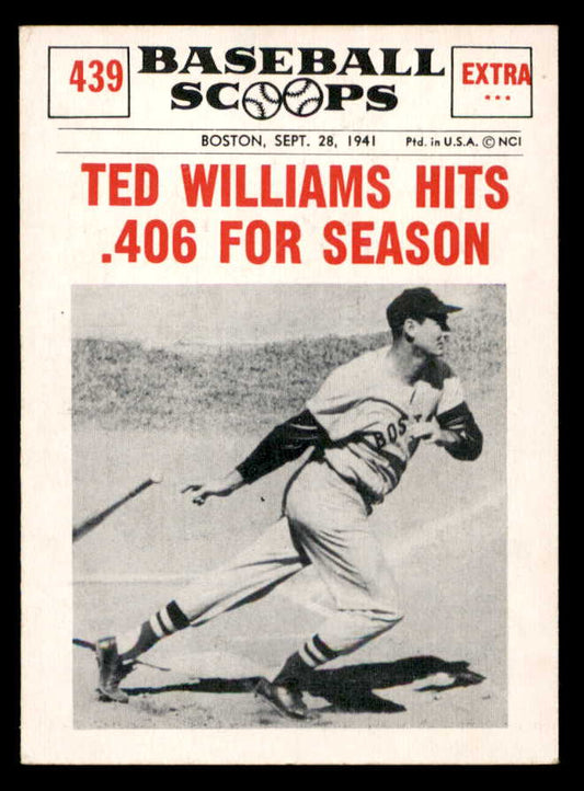 1961 Nu Card Scoops #439 Ted Williams Red Sox EX-MT 567298