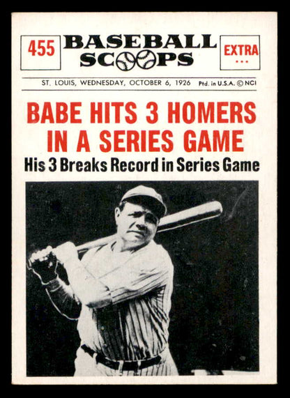1961 Nu Card Scoops #455 Babe Ruth Yankees NR-MT 567299