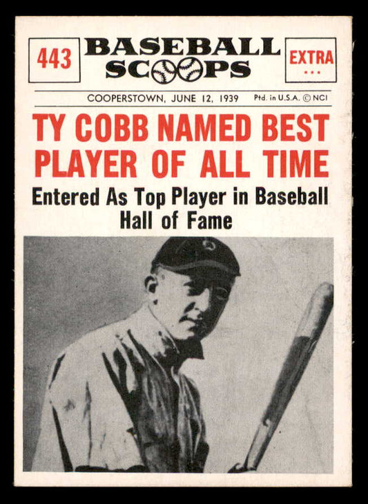 1961 Nu Card Scoops #443 Ty Cobb Tigers NR-MT 567300