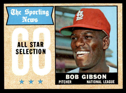 1968 Topps Baseball #378 Bob Gibson A.S. Cardinals EX-MT 567309