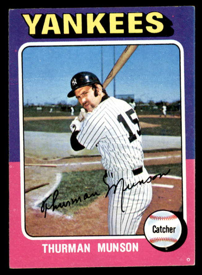 1975 Topps Baseball #020 Thurman Munson Yankees EX-MT 567332