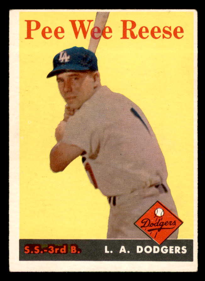 1958 Topps Baseball #375 Pee Wee Reese Dodgers EX-MT 567353