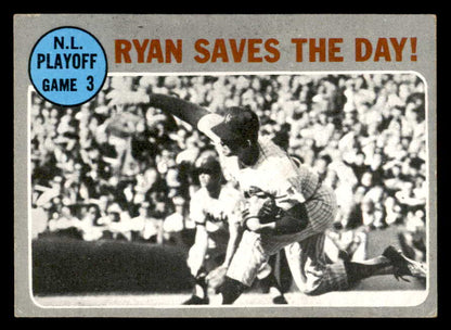 1970 Topps Baseball #197 N.L. Play Offs Game 3 Nolan Ryan VG-EX 567362