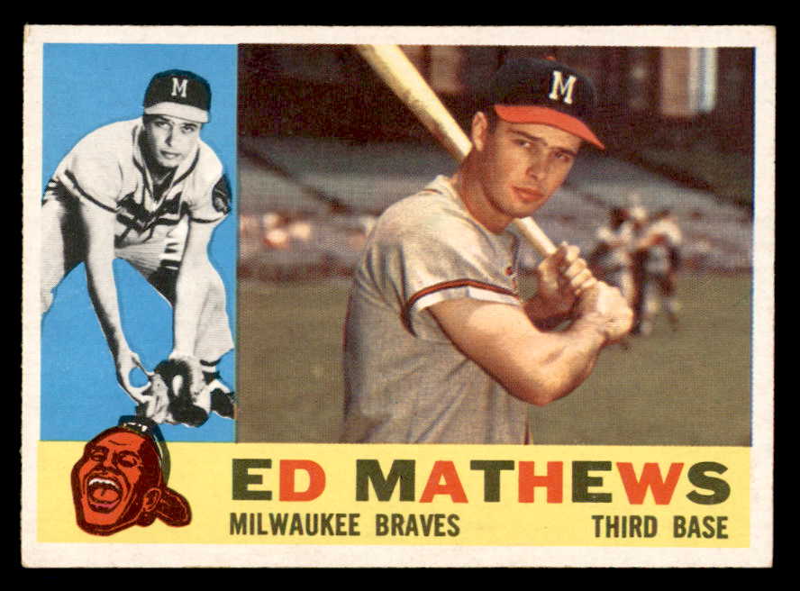 1960 Topps Baseball #420 Eddie Mathews Braves VG-EX 567378