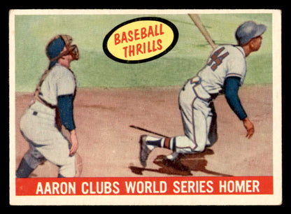 1959 Topps Baseball #467 Hank Aaron IA Braves EX 567381