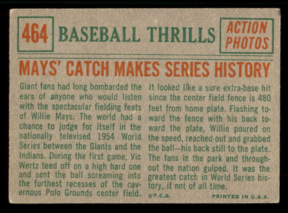 1959 Topps Baseball #464 Willie Mays IA Giants VG-EX 567382
