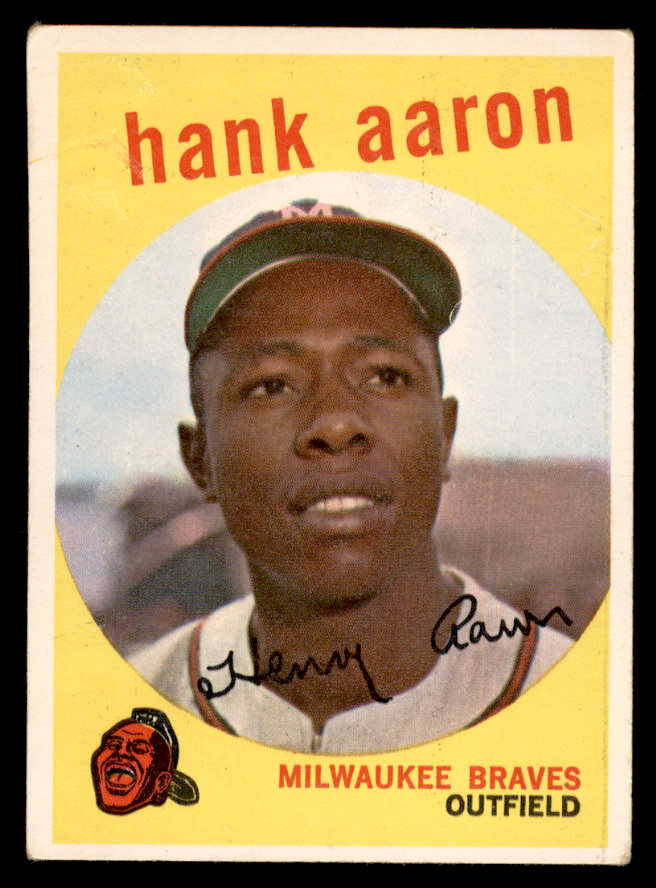1959 Topps Baseball #380 Hank Aaron Braves VG 567385