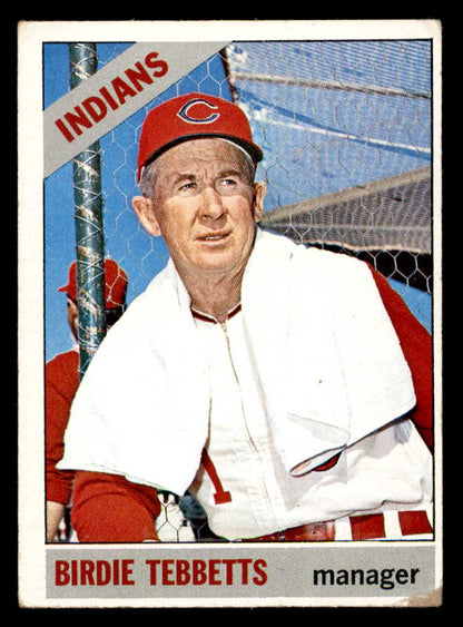 1966 Topps Baseball #552 Birdie Tebbetts Indians VG 567401