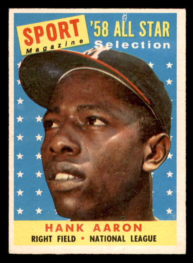 1958 Topps Baseball #488 Hank Aaron A.S. Braves EX 567420