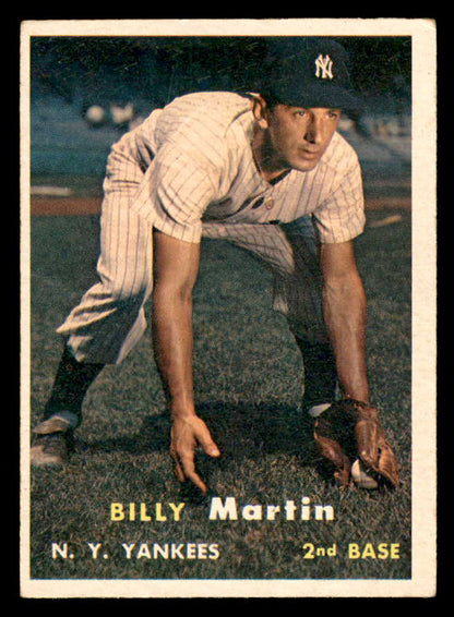 1957 Topps Baseball #062 Billy Martin Yankees VG 567427