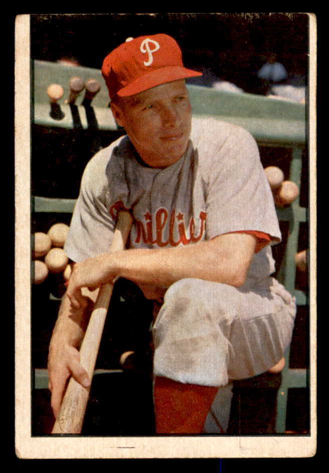 1953 Bowman Color Baseball #010 Richie Ashburn Phillies VG 567433