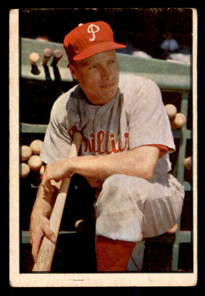 1953 Bowman Color Baseball #010 Richie Ashburn Phillies VG 567433