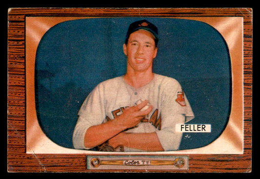 1955 Bowman Baseball #134 Bob Feller Indians Good 567440