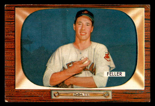 1955 Bowman Baseball #134 Bob Feller Indians VG 567441