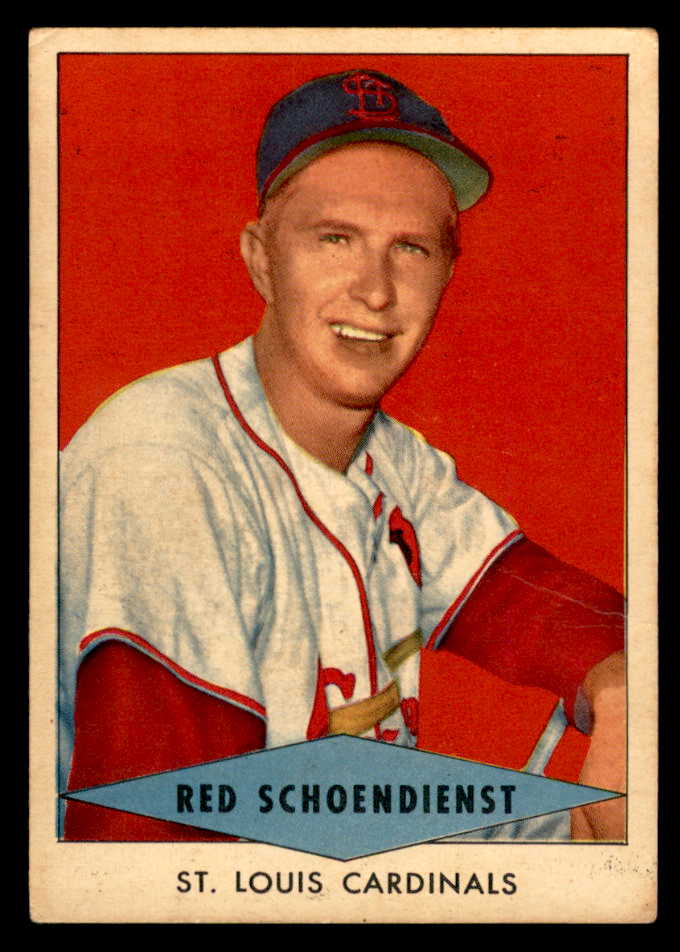 1954 Red Heart Red Schoendienst Cardinals VG 567451