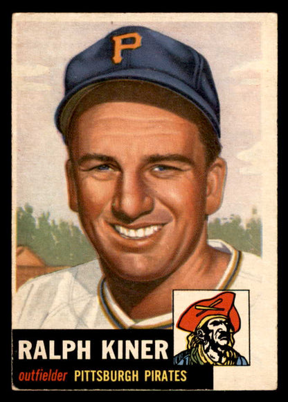 1953 Topps Baseball #191 Ralph Kiner Pirates VG-EX 567459
