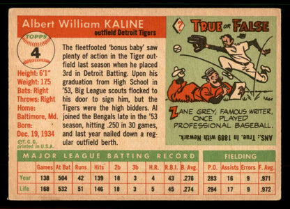 1955 Topps Baseball #004 Al Kaline Tigers VG-EX 567463