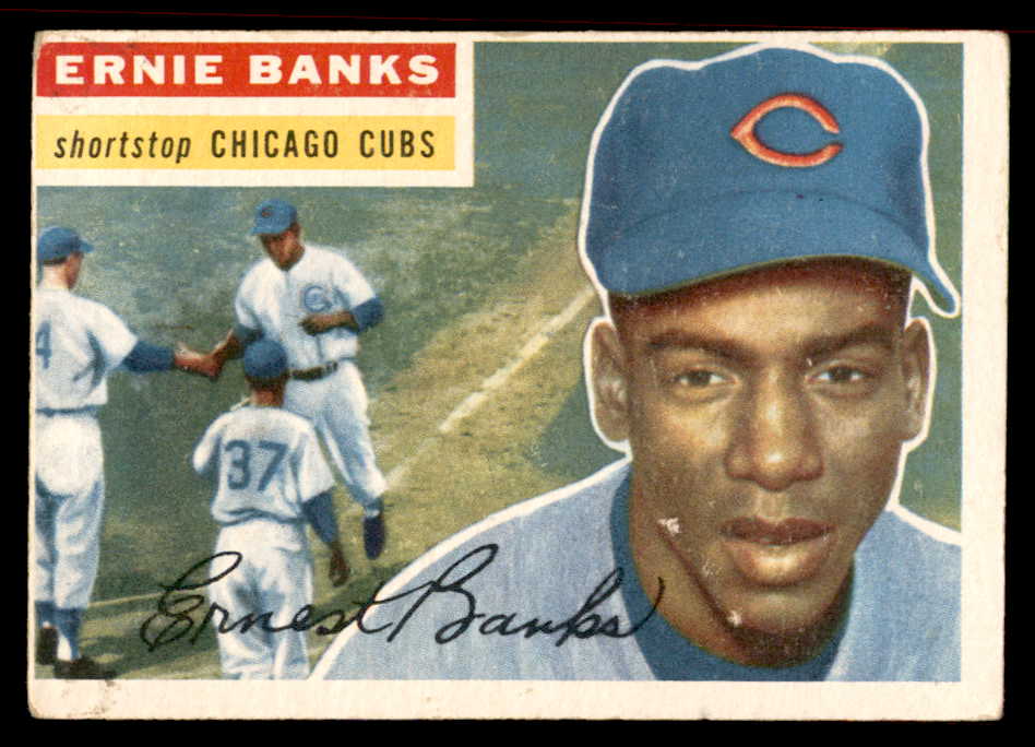 1956 Topps Baseball #015 Ernie Banks Cubs VG White 567467