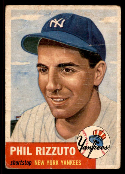 1953 Topps Baseball #114 Phil Rizzuto Yankees Poor 567481