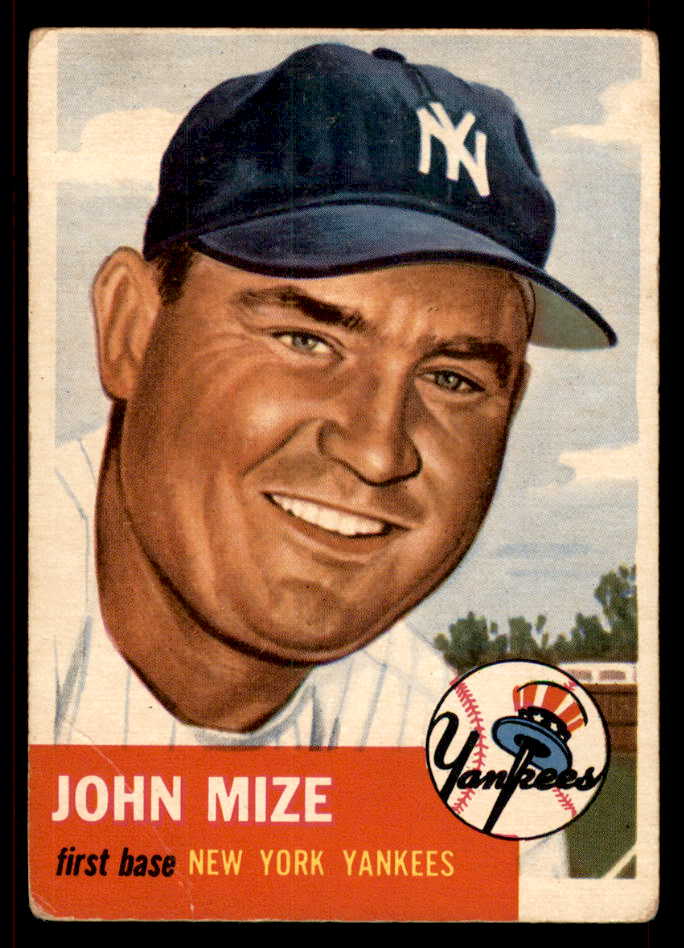 1953 Topps Baseball #077 Johnny Mize Yankees VG 567483