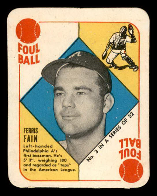 1951 Topps Red Backs #003 Ferris Fain A's VG-EX 567498