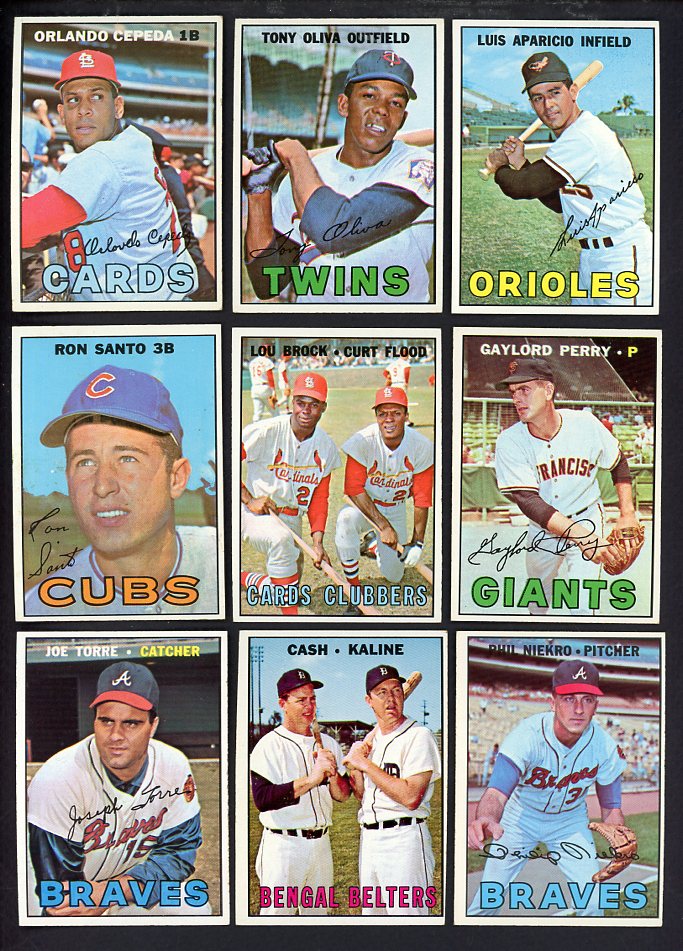 1967 Topps Set Lot 462 Diff EX-MT Cepeda Oliva Torre 567522