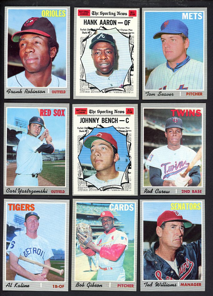 1970 Topps Set Lot 705 Diff NR-MT Seaver Robinson Aaron Bench 567526