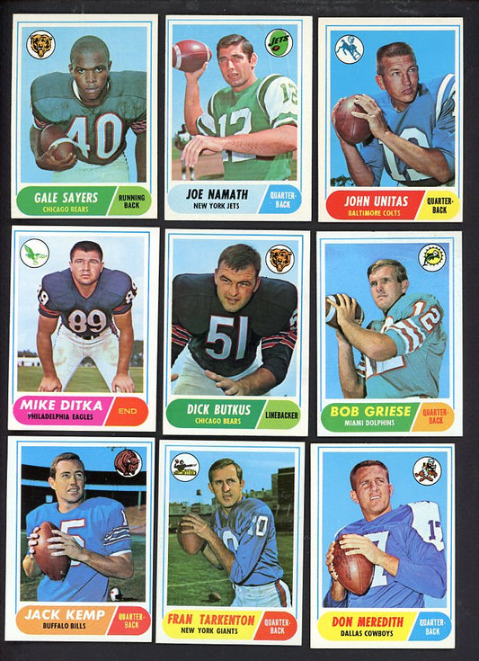 1968 Topps Football Complete Set EX++ Namath Unitas Griese 567528