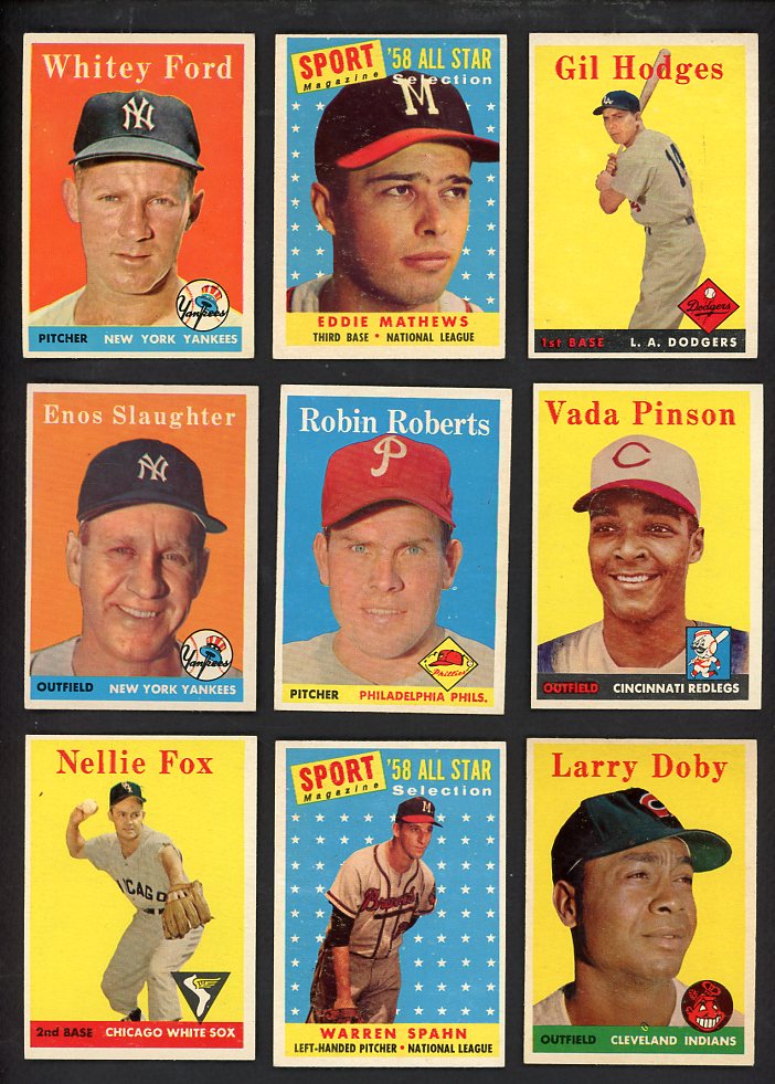 1958 Topps Set Lot 246 Diff EX-MT Ford Mathews Spahn 567547