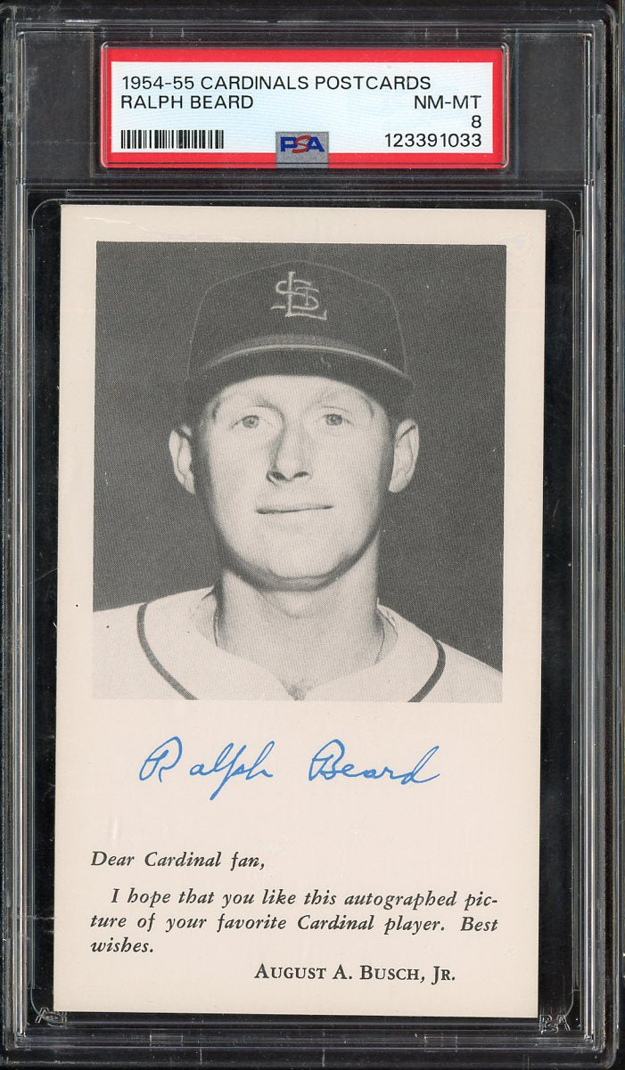 1954-55 Cardinals Postcards Ralph Beard PSA 8 NM/MT 567554