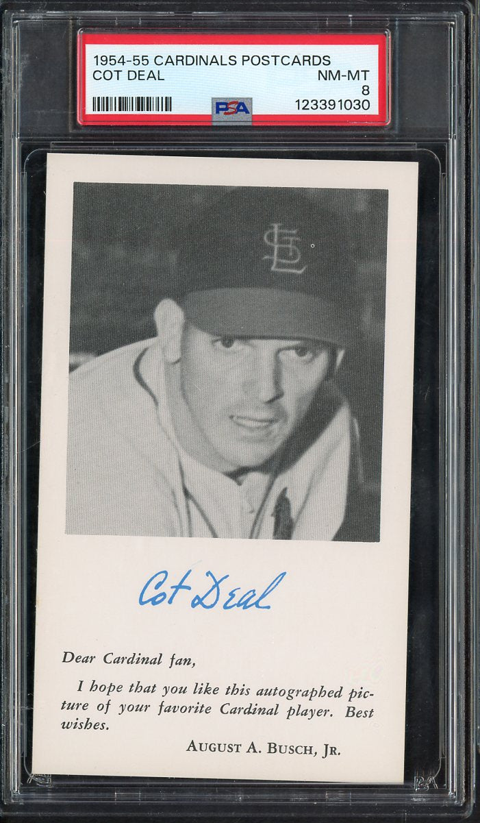 1954-55 Cardinals Postcards Cot Deal PSA 8 NM/MT 567556